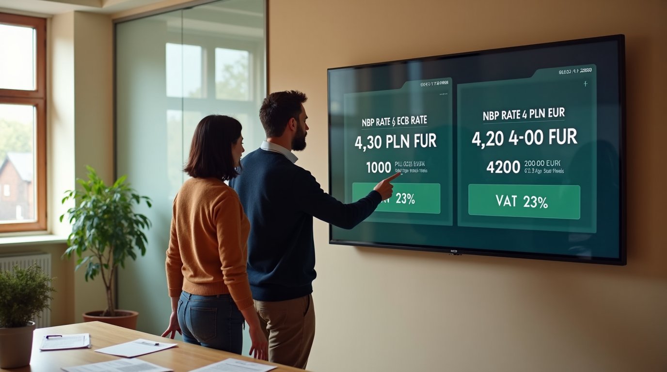 Faktura w walucie obcej dla MŚP 2026 — kurs NBP, VAT i KSeF w praktyce