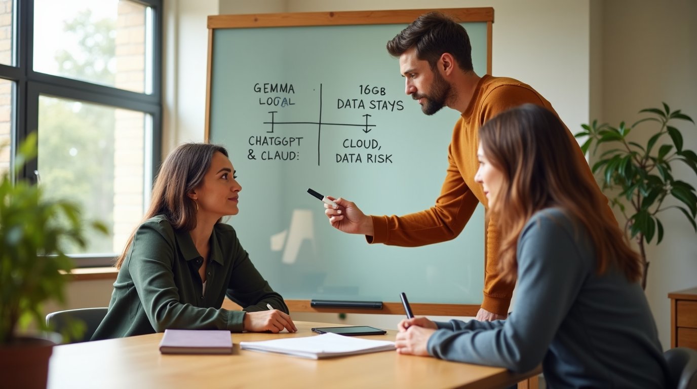 Gemma 4 12B na firmowym laptopie — lokalny model AI bez chmury i bez kosztów subskrypcji