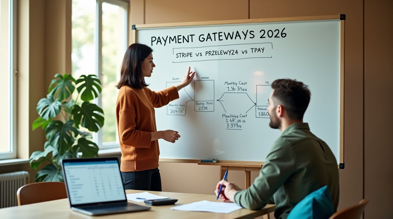 Bramki płatności online dla MŚP 2026 — Stripe, Przelewy24, TPay, PayU